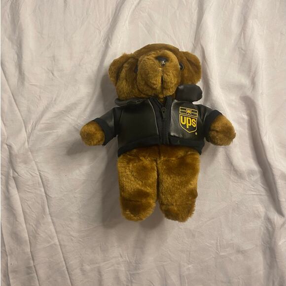 Vintage UPS Delivery Bear Plush Brown Teddy Stuffed Animal Collectible Gift - Picture 2 of 6
